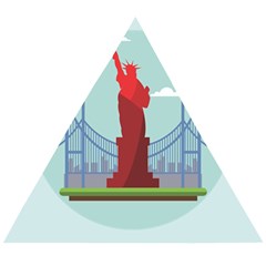 New-york-usa-liberty-landmark Wooden Puzzle Triangle by Sudhe