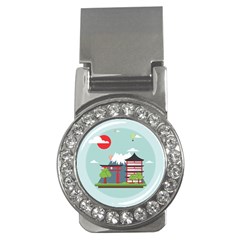 Japan-landmark-landscape-view Money Clips (cz)  by Sudhe