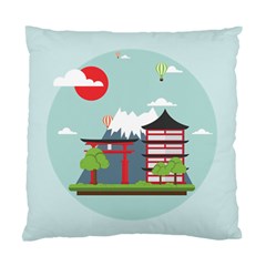 Japan-landmark-landscape-view Standard Cushion Case (two Sides) by Sudhe