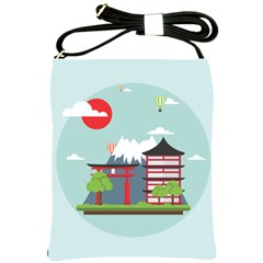 Japan-landmark-landscape-view Shoulder Sling Bag by Sudhe