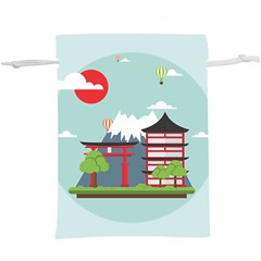 Japan-landmark-landscape-view  Lightweight Drawstring Pouch (xl) by Sudhe