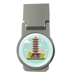 China-landmark-landscape-chinese Money Clips (round)  by Sudhe