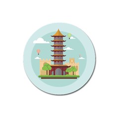 China-landmark-landscape-chinese Magnet 3  (round) by Sudhe