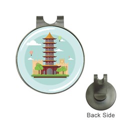 China-landmark-landscape-chinese Hat Clips With Golf Markers by Sudhe