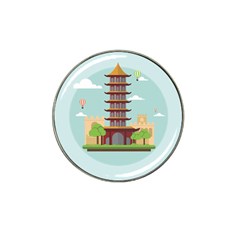 China-landmark-landscape-chinese Hat Clip Ball Marker by Sudhe