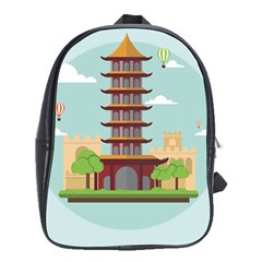 China-landmark-landscape-chinese School Bag (xl) by Sudhe