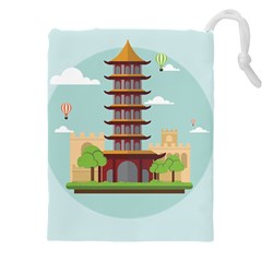 China-landmark-landscape-chinese Drawstring Pouch (5xl) by Sudhe