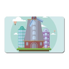 Amsterdam-landmark-landscape Magnet (rectangular) by Sudhe