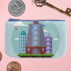 Amsterdam-landmark-landscape Large Coin Purse by Sudhe