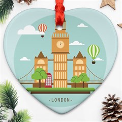 London-watch-landmark-england Ornament (heart) by Sudhe