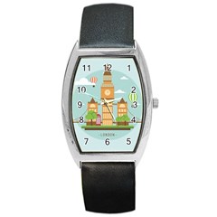 London-watch-landmark-england Barrel Style Metal Watch by Sudhe