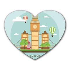 London-watch-landmark-england Heart Mousepads by Sudhe