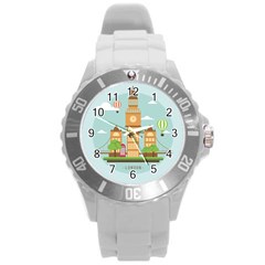 London-watch-landmark-england Round Plastic Sport Watch (l) by Sudhe