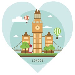 London-watch-landmark-england Wooden Puzzle Heart by Sudhe