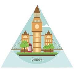 London-watch-landmark-england Wooden Puzzle Triangle by Sudhe