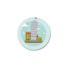 Roma-landmark-landscape-italy-rome Golf Ball Marker by Sudhe