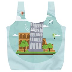 Roma-landmark-landscape-italy-rome Full Print Recycle Bag (xl) by Sudhe