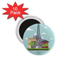 Paris-france-french-europe-travel 1 75  Magnets (10 Pack)  by Sudhe