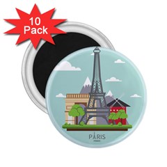 Paris-france-french-europe-travel 2 25  Magnets (10 Pack)  by Sudhe