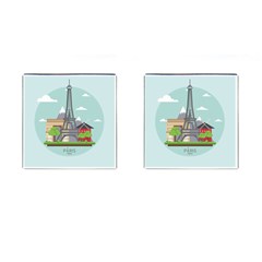 Paris-france-french-europe-travel Cufflinks (square) by Sudhe