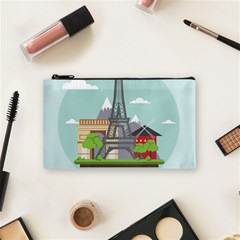 Paris-france-french-europe-travel Cosmetic Bag (small) by Sudhe