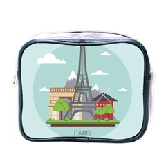 Paris-france-french-europe-travel Mini Toiletries Bag (one Side) by Sudhe