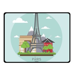 Paris-france-french-europe-travel Double Sided Fleece Blanket (small)  by Sudhe