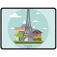 Paris-france-french-europe-travel Double Sided Fleece Blanket (large)  by Sudhe