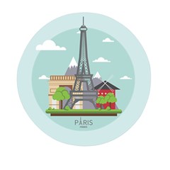 Paris-france-french-europe-travel Mini Round Pill Box by Sudhe