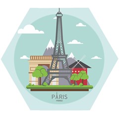 Paris-france-french-europe-travel Wooden Puzzle Hexagon by Sudhe