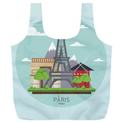 Paris-france-french-europe-travel Full Print Recycle Bag (xxl) by Sudhe