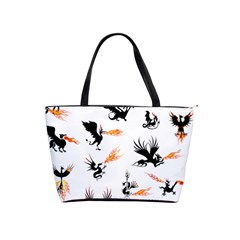 Dragon-phoenix-fire-bird-ancient Classic Shoulder Handbag by Sudhe