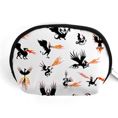 Dragon-phoenix-fire-bird-ancient Accessory Pouch (medium) by Sudhe