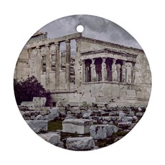 Erechtheum Temple, Athens, Greece Ornament (round) by dflcprintsclothing