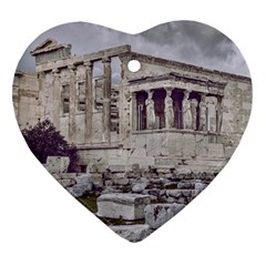 Erechtheum Temple, Athens, Greece Ornament (heart) by dflcprintsclothing