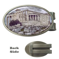 Erechtheum Temple, Athens, Greece Money Clips (oval)  by dflcprintsclothing