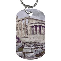 Erechtheum Temple, Athens, Greece Dog Tag (two Sides) by dflcprintsclothing