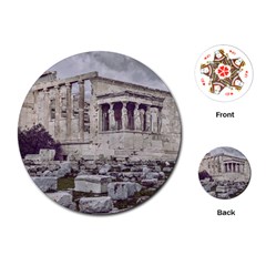 Erechtheum Temple, Athens, Greece Playing Cards Single Design (round) by dflcprintsclothing