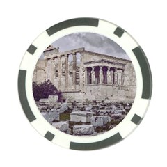 Erechtheum Temple, Athens, Greece Poker Chip Card Guard by dflcprintsclothing