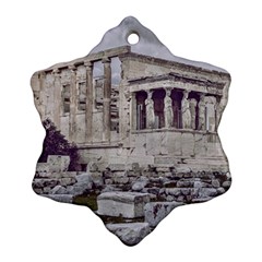 Erechtheum Temple, Athens, Greece Snowflake Ornament (two Sides) by dflcprintsclothing