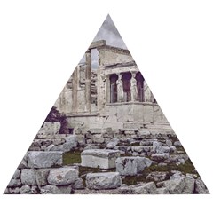 Erechtheum Temple, Athens, Greece Wooden Puzzle Triangle by dflcprintsclothing