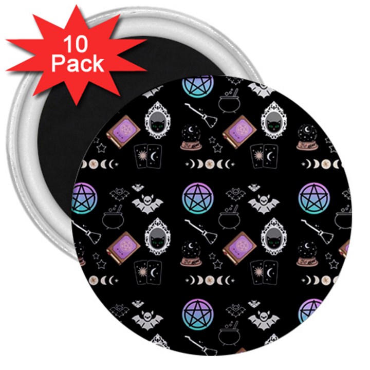 Pastel Goth Witch 3  Magnets (10 pack) 