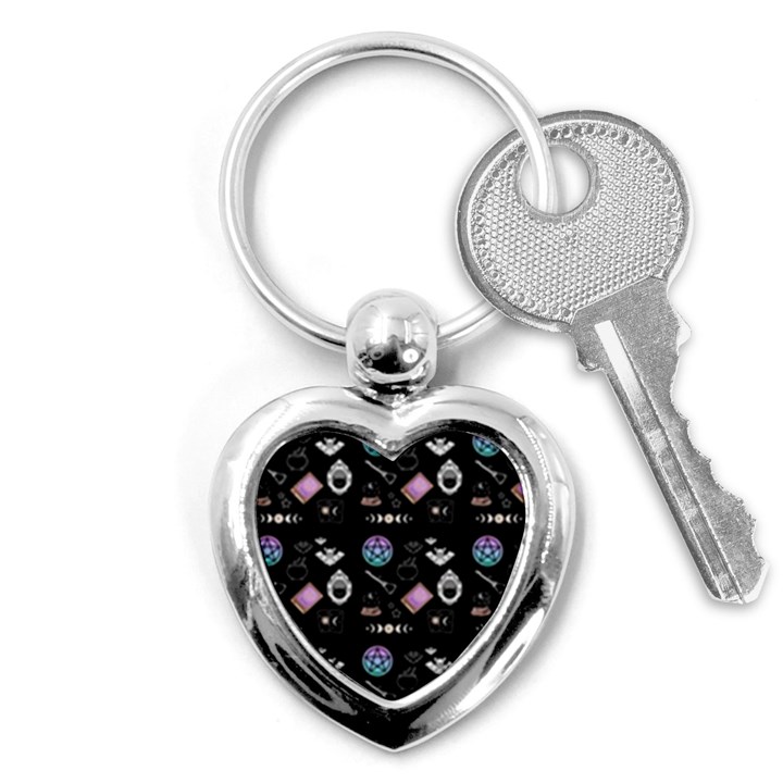 Pastel Goth Witch Key Chain (Heart)