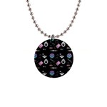 Pastel Goth Witch 1  Button Necklace Front