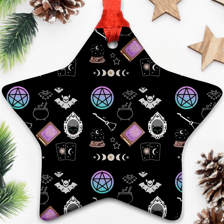 Pastel Goth Witch Star Ornament (Two Sides)