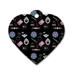 Pastel Goth Witch Dog Tag Heart (one Side) by NerdySparkleGoth