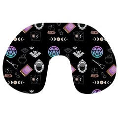 Pastel Goth Witch Travel Neck Pillow by NerdySparkleGoth