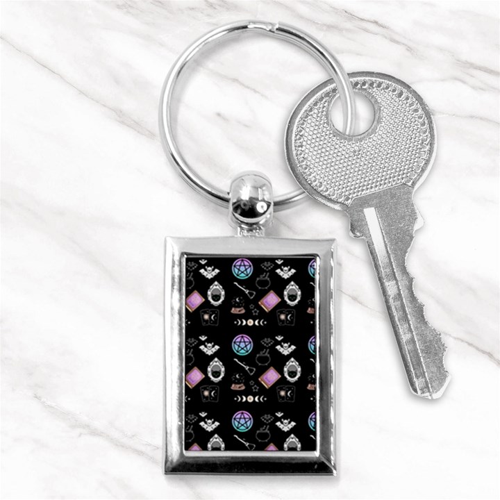 Pastel Goth Witch Key Chain (Rectangle)