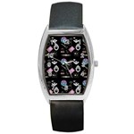 Pastel Goth Witch Barrel Style Metal Watch Front