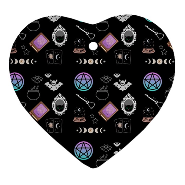 Pastel Goth Witch Ornament (Heart)